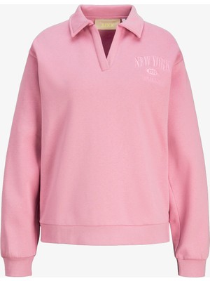 Jjxx Jxpallas Kadın Pembe Sweatshirt 12262669-MOONLITEMAUVE