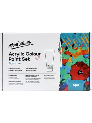 MONT MARTE Renkli Boya Seti 6 x 75 ml Signature