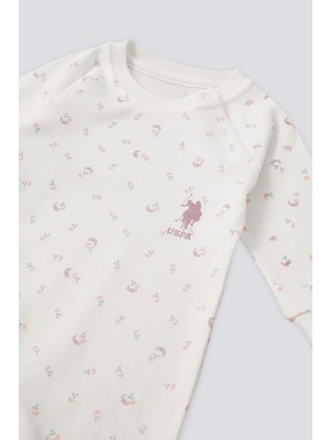 U.S. Polo Assn. Kız Bebek Krem Pijama Takım 50303667-VR071