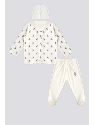 U.S. Polo Assn. Erkek Bebek Krem Pijama Takım 50302012-VR071