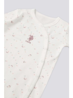 U.S. Polo Assn. Kız Bebek Krem Pijama Takım 50303666-VR071