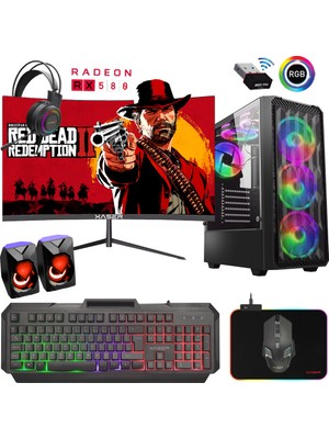 Xaser XSR188 I5 4590 16GB Ram 512GB SSD 8gb RX580 Ekran Kartı 24" Curved Monitör Oyuncu Tavsiye Sistem
