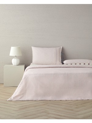 English Home Cool Stripe Ipliği Boyalı Tek Kişilik Nevresim Takımı 160x220 Cm Bordo-Yeşil