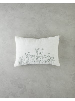 English Home Eterna Nakışlı Dekoratif Kırlent 33X50 cm Ekru