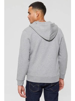 Levi's Original Kapüşonlu Fermuarlı Erkek Gri Sweatshirt - A7770-0003