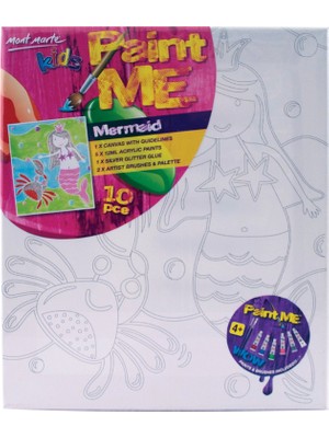 MONT MARTE M.m. Kanvas Tablo ve Boyama Seti 9 Parça Deniz Kızı