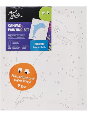 MONT MARTE M.m. Kanvas Tablo ve Boyama Seti 9 Parça Yunus