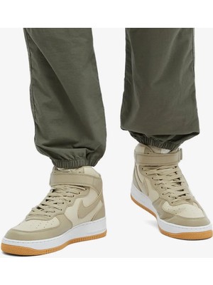 Nike Air Force 1 Mid '07 Limestone Leather Unisex Hakiki Deri Bilekli Sneaker Ayakkabı Yeşil