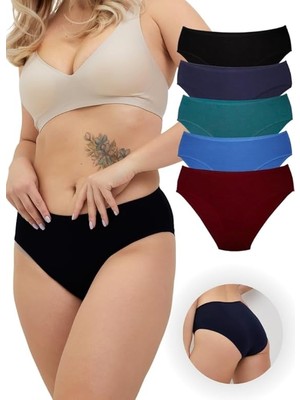 Alya Underwear Kadın Pamuklu Bato / Hipster Slip Külot - 5'li Paket (MULTICOLOR-P24)