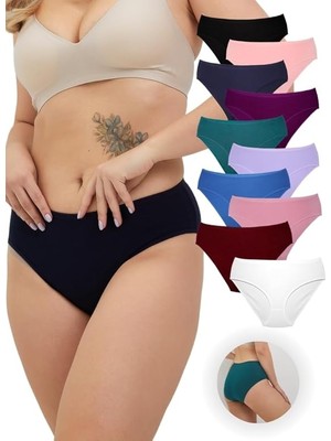 Alya Underwear Kadın Pamuklu Bato / Hipster Slip Külot - 10'lu Paket (MULTICOLOR-X26)