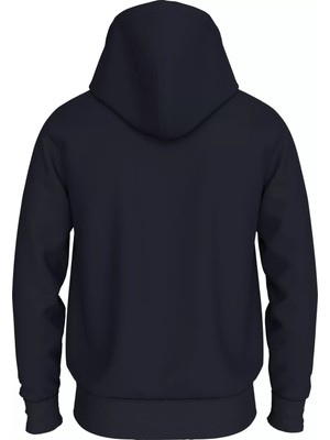 Tommy Hilfiger Erkek Roundall Hooded Zıp Through Sweatshirt-Lacivert