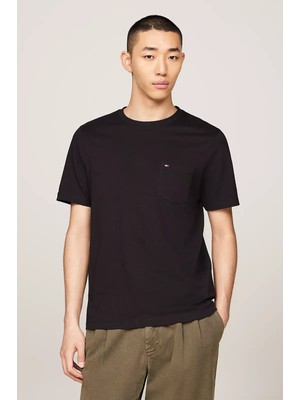 Tommy Hilfiger Erkek Pocket Tee T-Shirt-Siyah