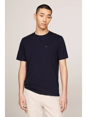 Tommy Hilfiger Erkek Pocket Tee T-Shirt-Lacivert