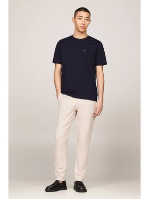 Tommy Hilfiger Erkek Pocket Tee T-Shirt-Lacivert