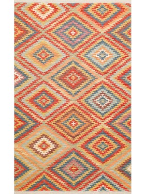 Eko Halı Nomad NMD07 Terra Pamuk Ile Üretilen Çift Taraflı Kullanıma Uygun Yıkanabilir Otantik Kilim