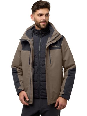 Jack Wolfskin Jasper 3ın1 Jkt M Erkek Outdoor Ceket A61858-5719 Cold Coffee