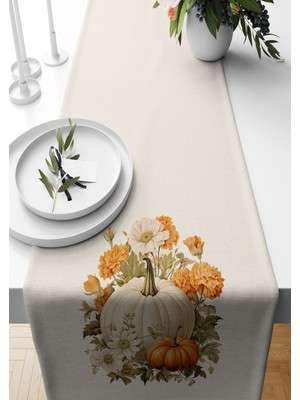 Bertille Home Sonbahar Serisi 140X40 cm Dijital Baskılı Runner (Halloween Autumn)