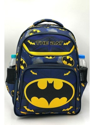 Zennur Lacivert Yarasa Desenli Master Pack Beslenmelik ve Kalemlikli Erkek Ilk Okul Sırt Çantası