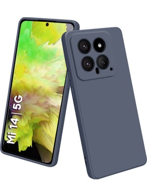 Case World Xiaomi Mi 14 Kapak Içi Kadife Kamera Korumalı Lansman Silikon Kılıf - Petrol Mavisi