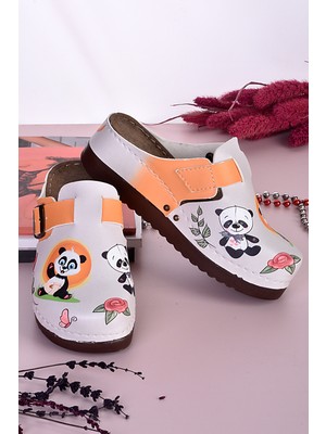 Azizsahinshoes 3001 Sevimli Panda Ortopedik Yumuşak Taban Anatomik Terlik