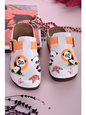 Azizsahinshoes 3001 Sevimli Panda Ortopedik Yumuşak Taban Anatomik Terlik