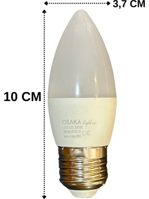 Osaka 6W (50W) 3000K (Sarı Işık) E27 Duylu LED Ampul (2 Adet)