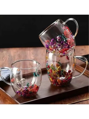 350 ml Büyük Cidarlı Çiçekli Bardak 1 Adet ROYALEKS-1384