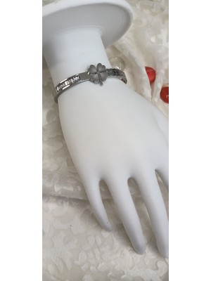 Lilly And Molly Jewelry Yonca Zirkon Taşlı Çelik Kelepçe