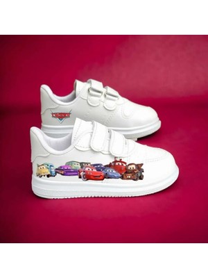 Lias Shoes Renkli Arabalar Baskılı Erkek Çocuk Spor Ayakkabı Sneaker
