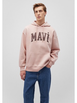 Mavi Logo Baskılı Kapüşonlu Pembe SWEATSHIRT067149-71150