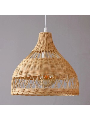 Amorconcept Rattan Avize Sarkıt Avize 35X35 cm