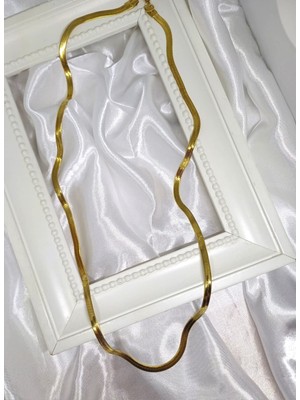 Rosa Juliet Jewelry Kadın Gold Renk  316L Çelik Kararma Yapmayan 60 cm Italyan Zincir Kolye