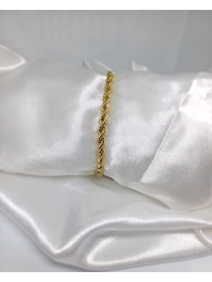 Rosa Juliet Jewelry Kadın Gold Renk Çelik Burgu 4mm Bileklik