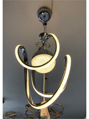 Hilalsan Modern Krom LED Avize 7705K 100CM - 30CM