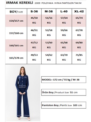 Irmak Kerekli Polo Yaka Hırka Pantolon Triko Takım 2009