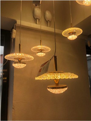 Hilalsan Modern Gold LED Avize 7766G 110 cm - 40 cm