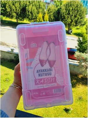 Nidage Plastik Leva House Ayakkabı Kutusu 5 Adet 9 Pembe