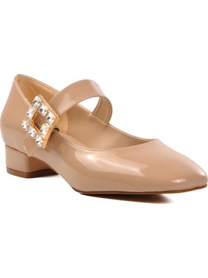 Ayakmod 312247 Bej Rugan Kadın Topuklu Ayakkabı