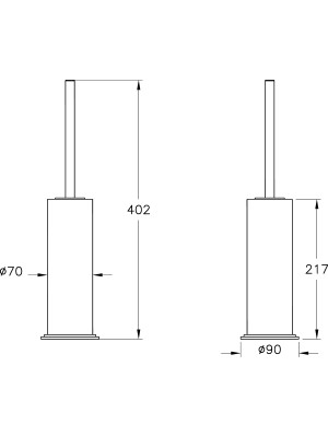 Vitra Origin Classic A4452136 Yerden Tuvalet Fırçalığı Mat Siyah