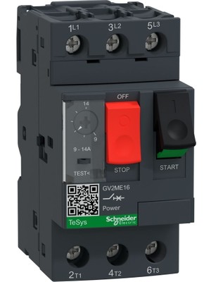 Schneider Electric Tesys Gv2-Devre Kesici-Termal Manyetik-0,16...0,25 A-Vida Kelepçesi Terminalleri GV2ME02