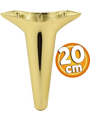 Badem10 Aspen Lüks Mobilya Kanepe Koltuk Tv Ünitesi Baza Yükseltme Ayağı Ayakları 20 Cm Gold Altın