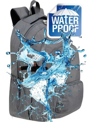 Tezzgelsin Lüx Krinkıl Kumaş Su Geçirmez Lise ve Ortaokul Sırt Çantası