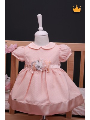 Babydola Kız Bebek Bayramlık Çiçek Detaylı Elbise 15190