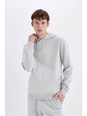 Defacto Erkek Sweatshirt Açık Gri X8283AZ/GR184