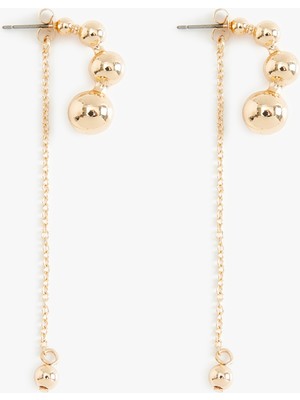 Koton Çelik Karışımlı Küpe Zincir Detaylı Sallantılı