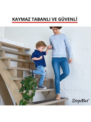 Kaymaz Tabanlı ve Yıkanabilir Merdiven Basamak Halısı