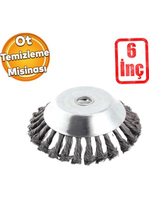 Badem10 Kaldırım Temizleme Aparatı Yol Taş Duvar Beton Çıkmış Ot Süpürme Metal Motorlu Tırpan Misinası 6"