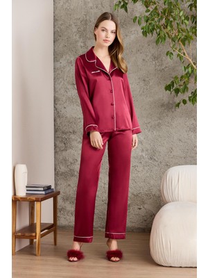 Pierre Cardin  Saten Biyeli Pijama Takımı  - 1200