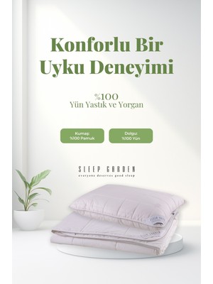 Sleep Garden Tek Kişilik Yumuşak Dokulu Yün Yorgan-Yastık Set Ürün Tela Çantalı