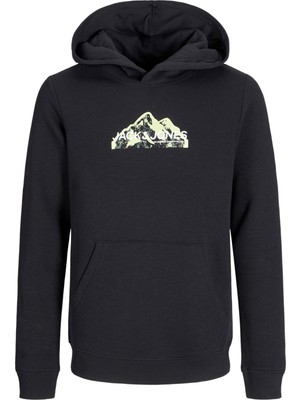 Jack & Jones Çocuk Gögüs Baskili Kapüsonlu Sweatshirt - Mountain